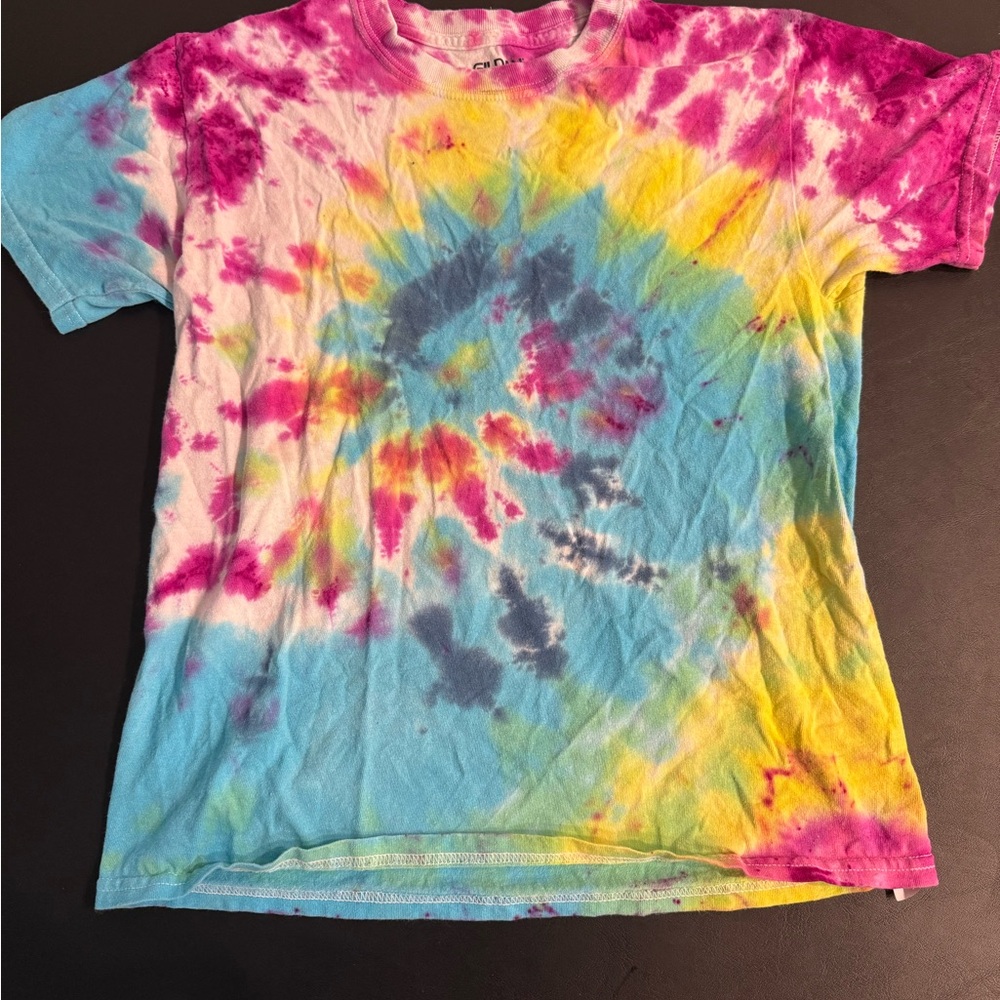 Gildan Kids Tie-Dye T-Shirt - Pink, Blue, Yellow
